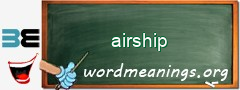 WordMeaning blackboard for airship